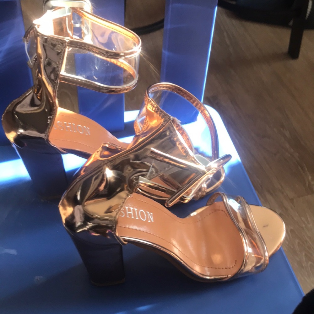 Gold shoes